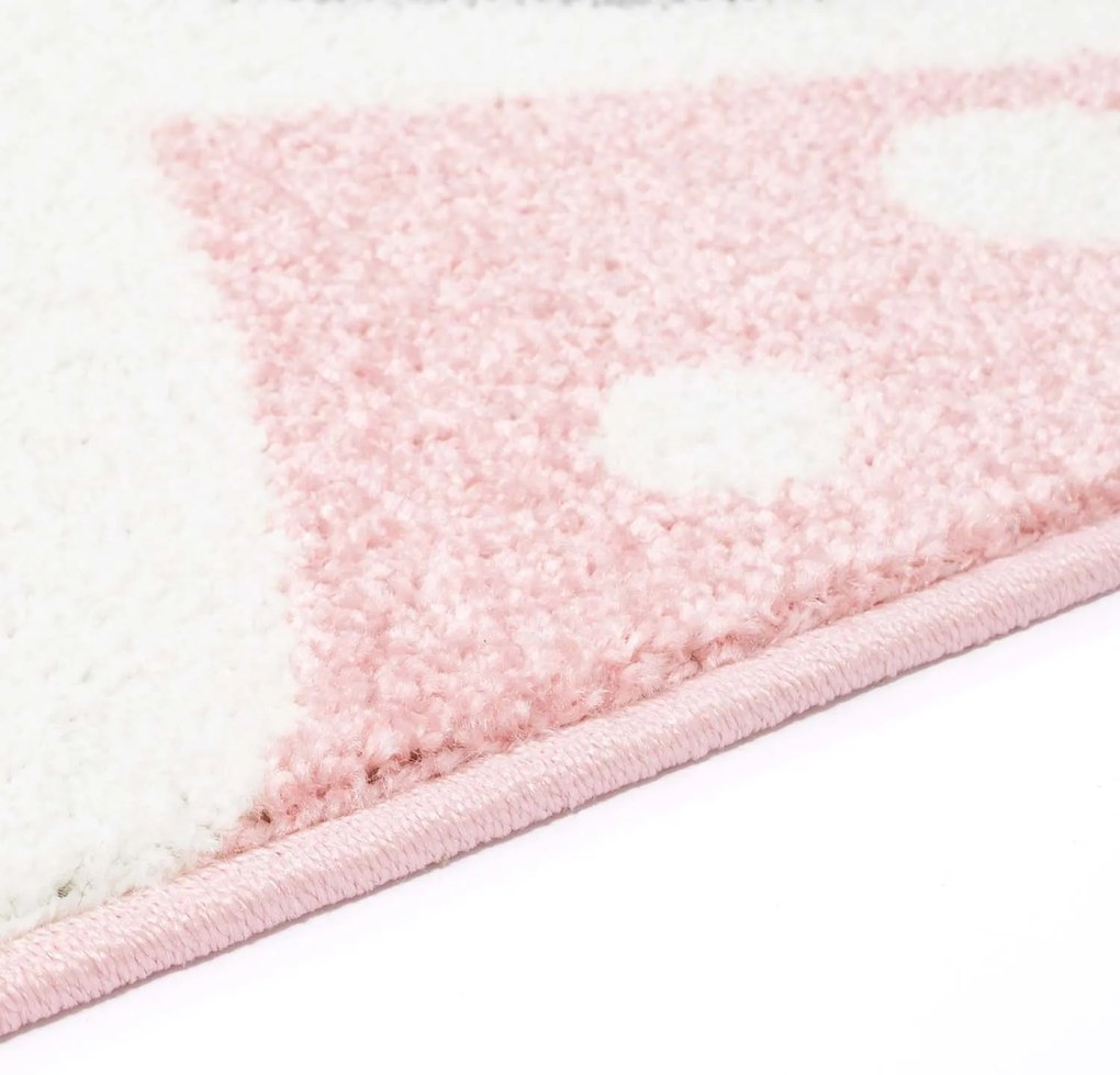 Dekorstudio Moderný koberec BUBBLE - Ružový zajačik Rozmer koberca: 120x160cm