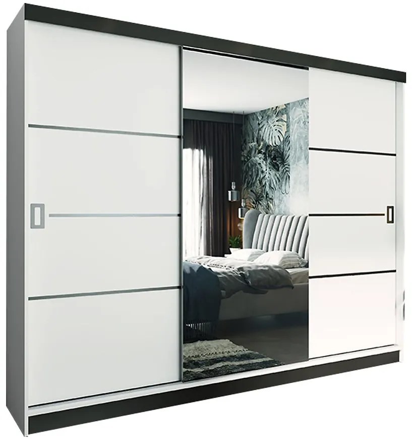 Skriňa Retro 200 4L biely / dvierka biely