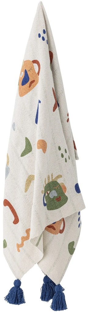 Bloomingville Mini Krémová detská deka z recyklovanej bavlny Sylvie