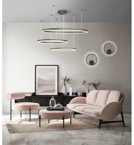 Azzardo AZ4707 - LED Luster na lanku HALO LED/130W/230V čierna