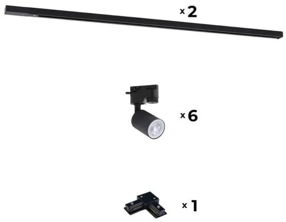 Zuma Line 3016 - Bodové svietidlo do lištového systému REFLEKTOR 6xGU10/10W/230V