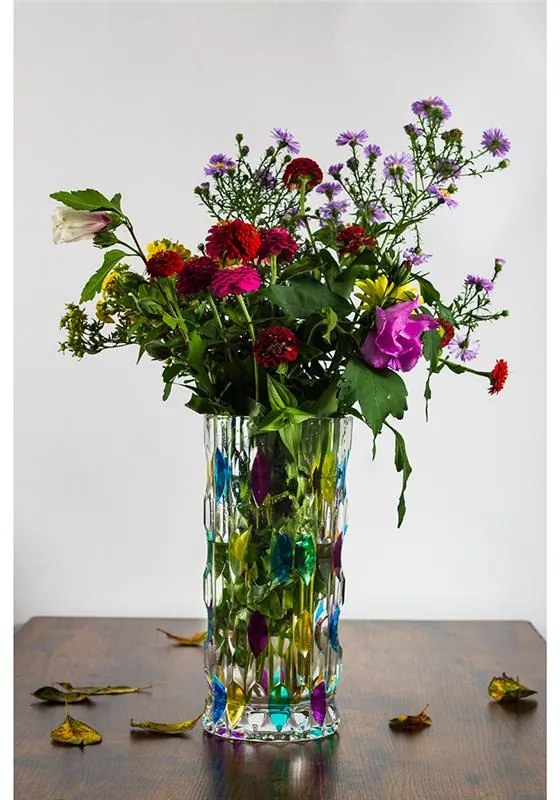 KRIŠTÁĽOVÁ VÁZA BOHEMIA PRESTIGE JOKER COLOUR 280MM