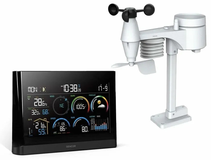 Sencor SWS 11000 Prof. meteorologická stanica s bezdr. snímáčom 5v1