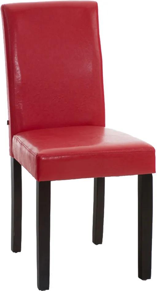Jedálenská stolička Inn, nohy tmavo hnedé (SET 4 ks) Farba Červená