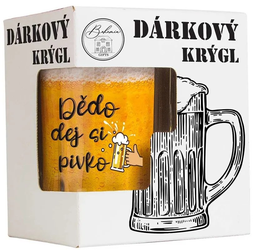 Bohemia Gifts Darčekový polliter - Pro dědečka, 500 ml