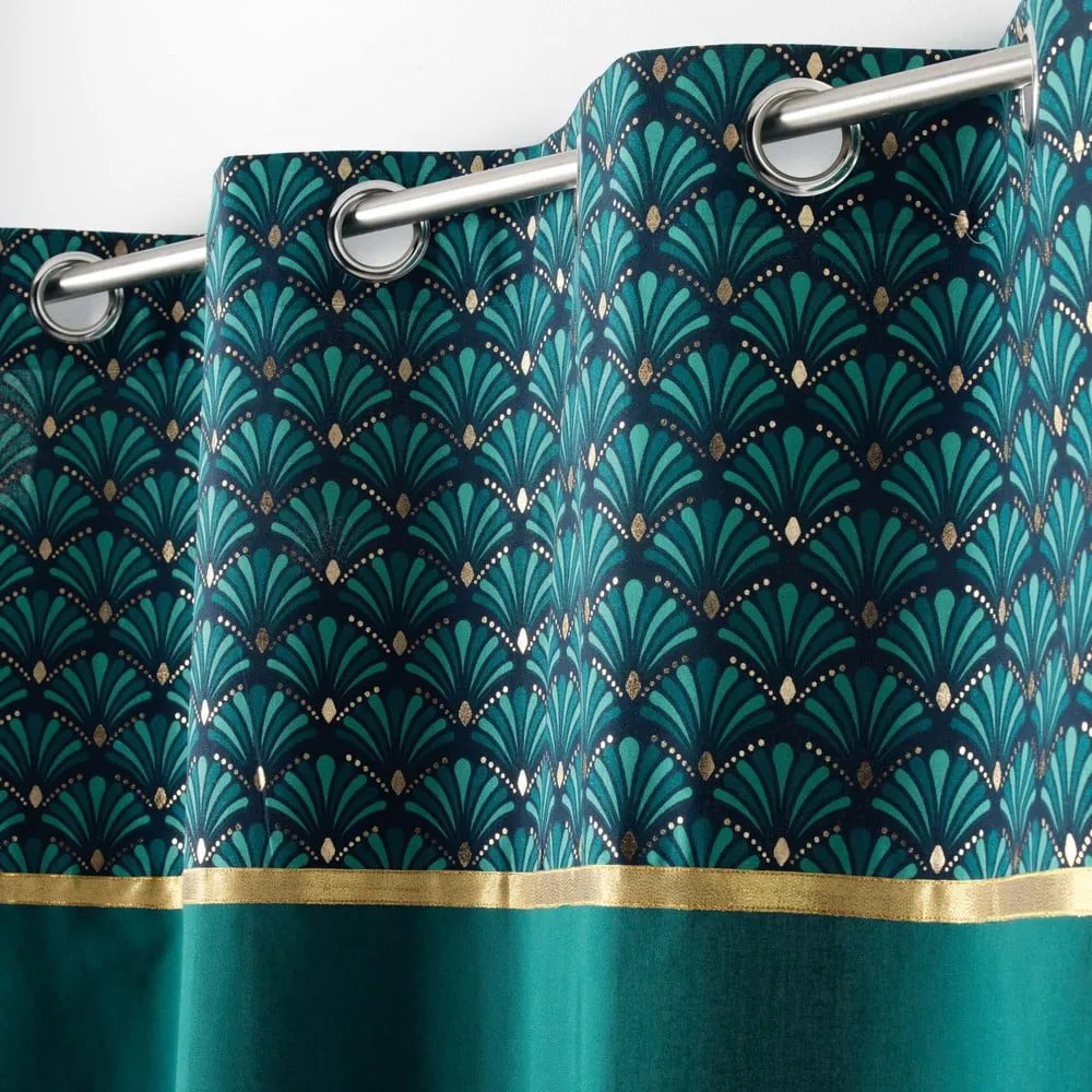 Bavlnený záves v petrolejovej farbe 140x240 cm Artchic – douceur d'intérieur