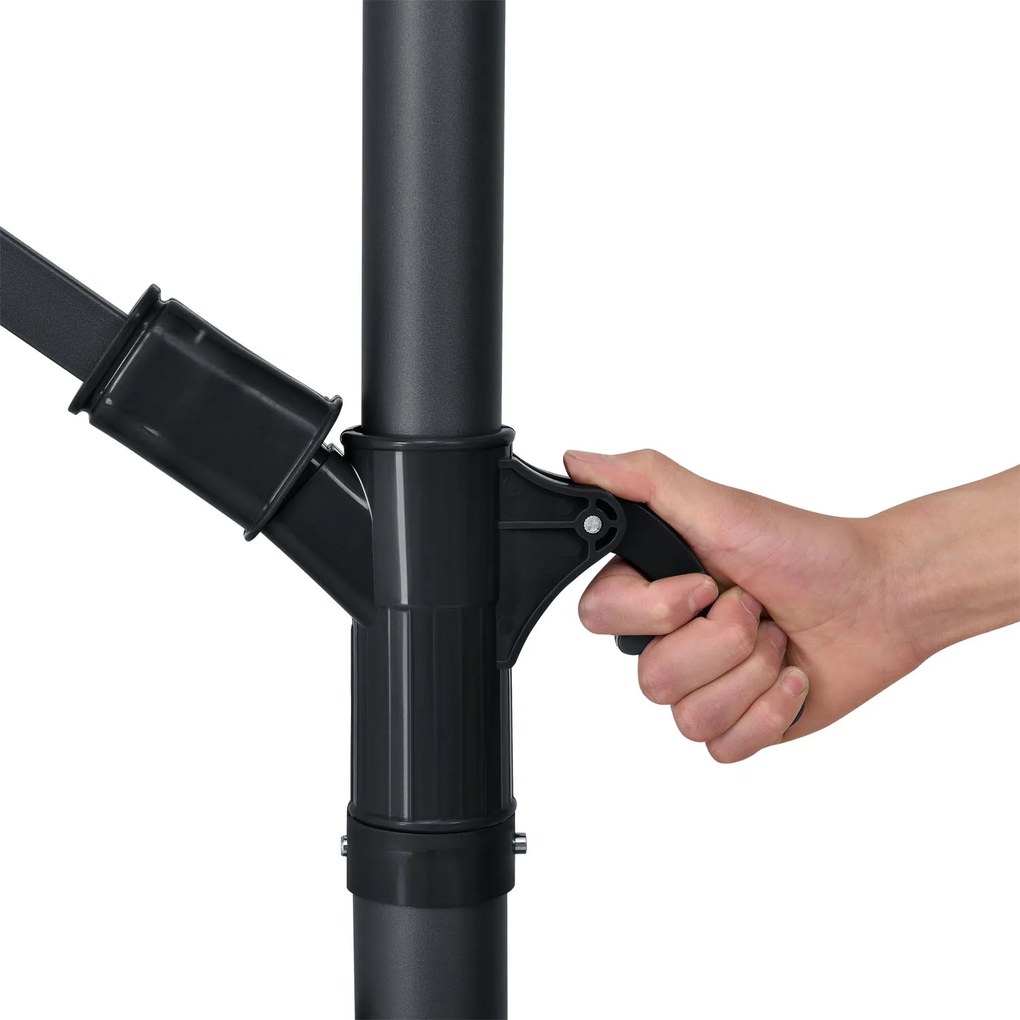 InternetovaZahrada LED slnečník Brazília 350 cm - krémový