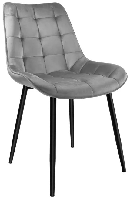 Jedálenská stolička NORMAN zamatová, grafitová