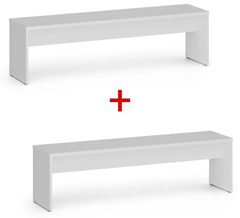 Šatníková lavica 1+1 ZADARMO, 1500 mm, biela
