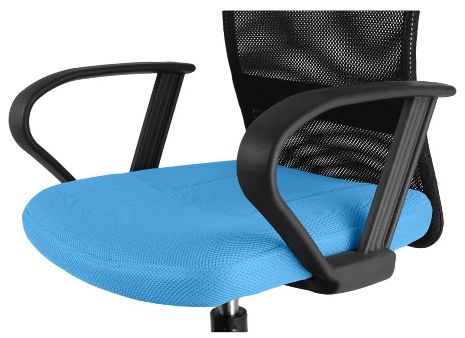 Detská stolička Neoseat MONKEY s podnožou — látka, čierna / svetlo modrá