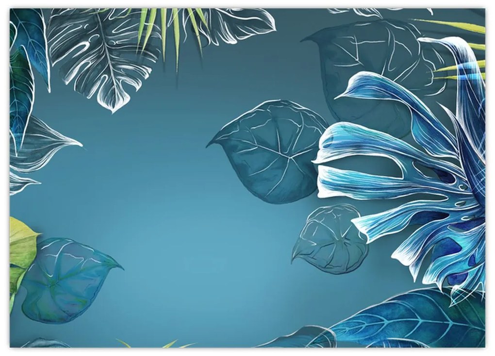 Obraz - Listy tropických rastlín (70x50 cm)