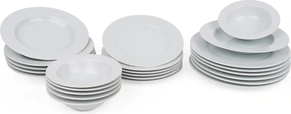 Porcelánová jídelní sada 24 ks ALC bílá