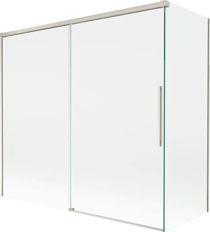 Mexen Rox, 2-krídlová posuvná vaňová zástena 170 + 75 x 150 cm, 8mm číre sklo, oceľový profil, 8C9-170-075-97-00