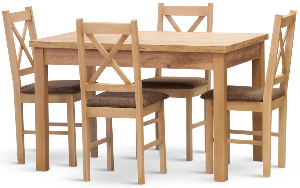 Stima stôl Udine Vyberte odtieň ->: Tmavo hnedá, Vyberte rozmer ->: 80 x 80 + 40 cm