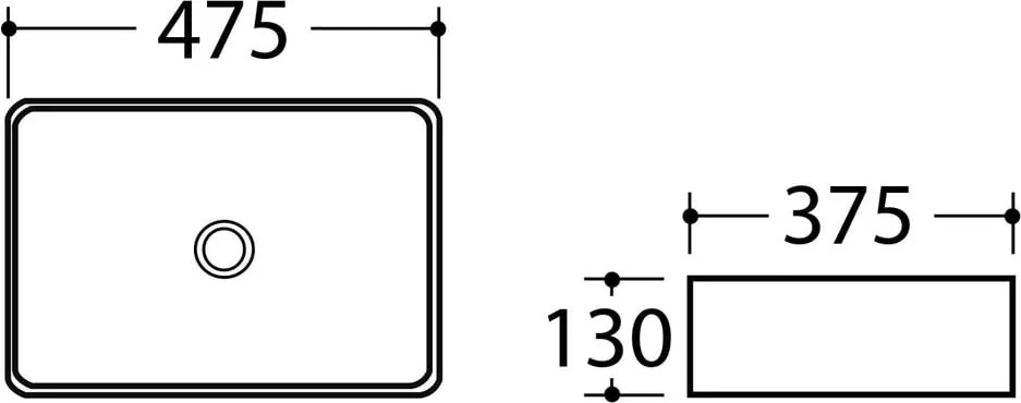 Biele keramické umývadlo 47,5x37,5 cm Dalma – Sapho