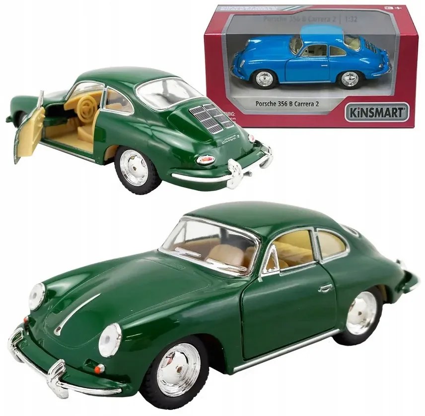 KiNSMART Kovové autíčko Porsche 356 B Carrera 2 - rôzne farby - 1:32