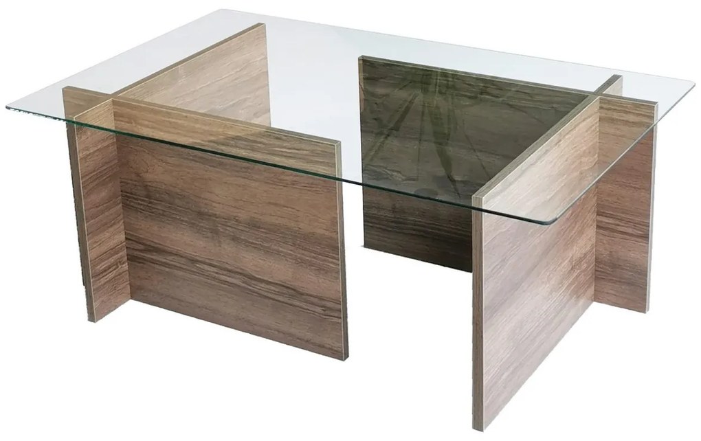Dizajnový konferenčný stolík Belicia II 105 cm vzor orech