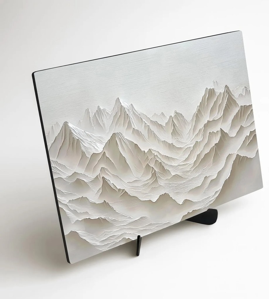 DUBLEZ | Biely obraz - Minimalistické hory