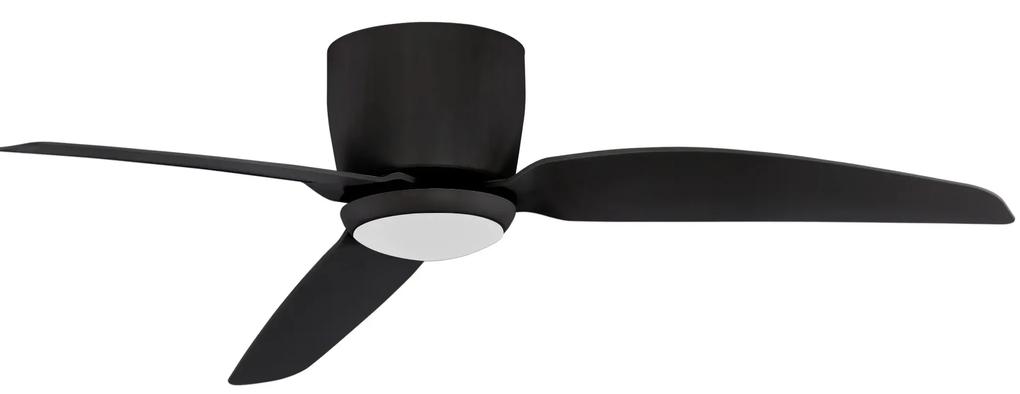 Novaluce Stropný ventilátor Volga čierne Farba: Čierna, Teplota svetla: 3000K, Verzia: 99.5