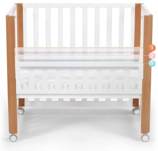 KINDERKRAFT SELECT - Detská postieľka 4v1 KOYA Premium buk/borovica