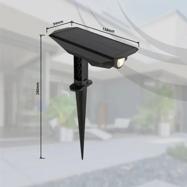 Globo 36021 - LED Solárne svietidlo 2v1 LED/1W/3V IP44