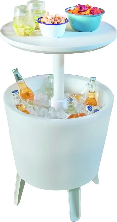 Okrúhly záhradný stolík so zásobníkom na ľad 49.5x49.5 cm Illuminated cool – Keter