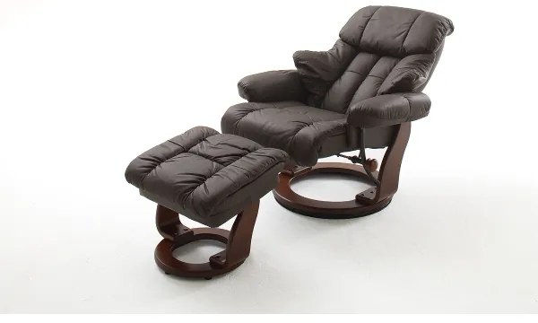 Polohovacie kreslo HABI hnedé/orech