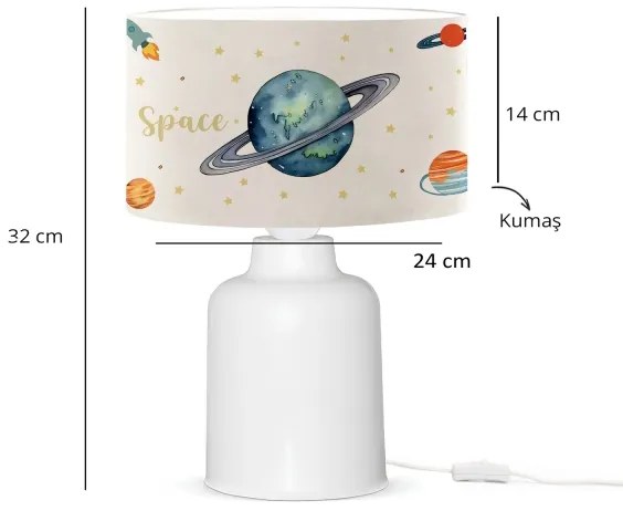 Detská lampička CANDY 1xE27/40W/230V biela/pestrofarebná