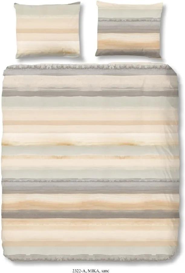 Bavlnené obliečky na jednolôžko Good Morning Sand, 140 × 200 cm