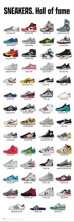 Plagát, Obraz - Sneakers - Hall of Fame