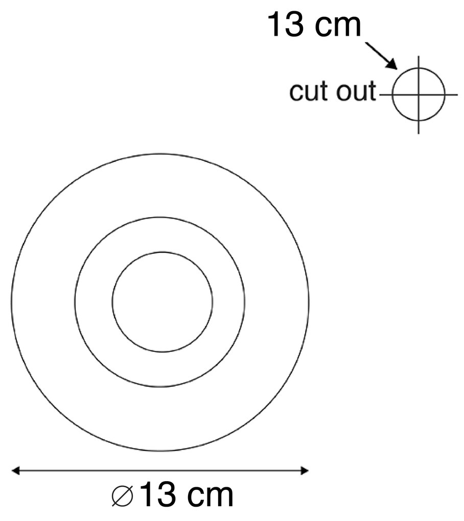 Inteligentné zapustené bodové svietidlo biele 13 cm okrúhle vrátane Wifi GU10 50 mm - Gypsy