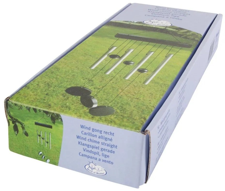 Závesná zvonkohra v striebornej farbe Esschert Design, 58 cm