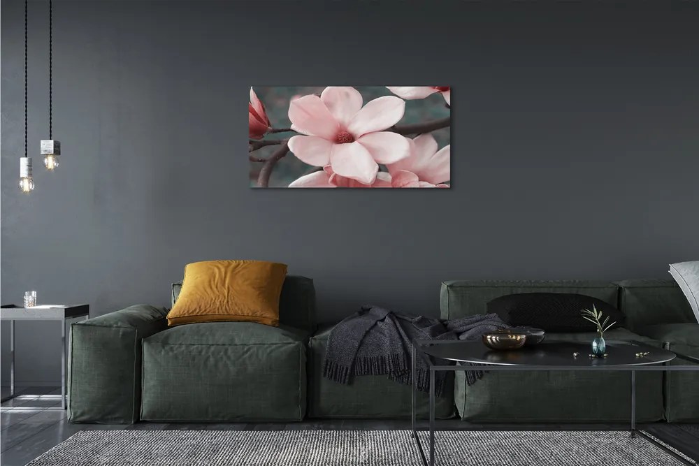 Obraz canvas ružové kvety 140x70 cm