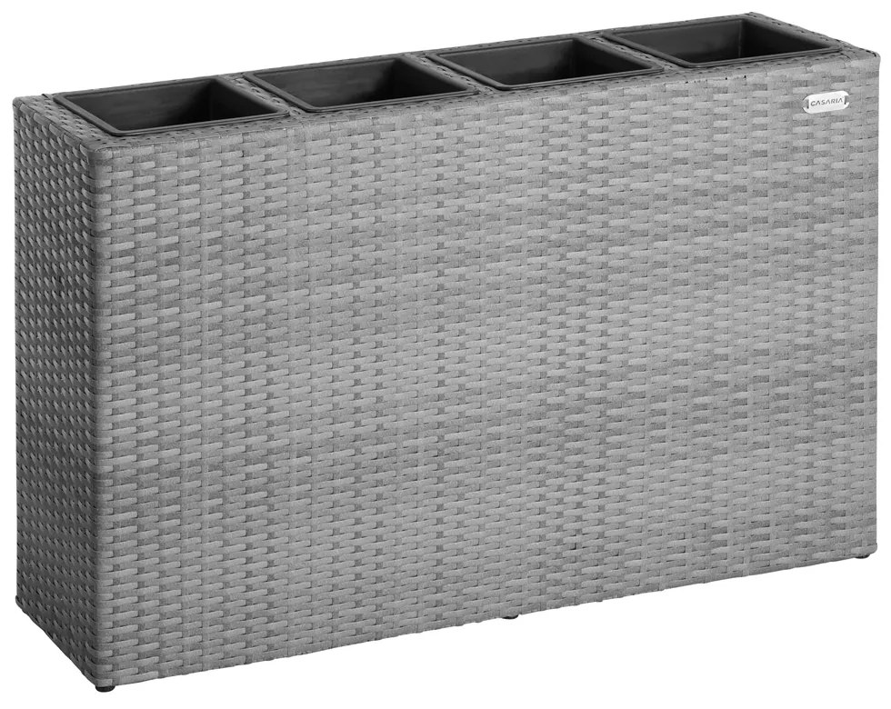 InternetovaZahrada - Kvetináč 95x27x60cm sivý - 4 nádoby