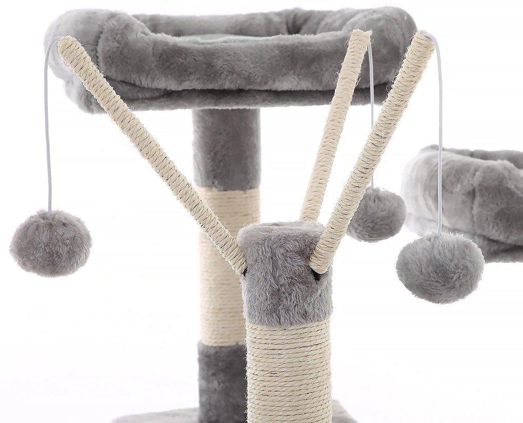 Mačacie škrabadlo LOREIN sivé/biele