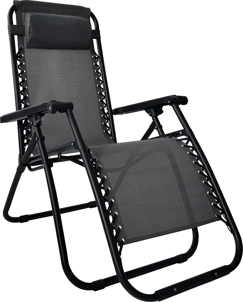 TRENDIE Záhradné ležadlo sivé