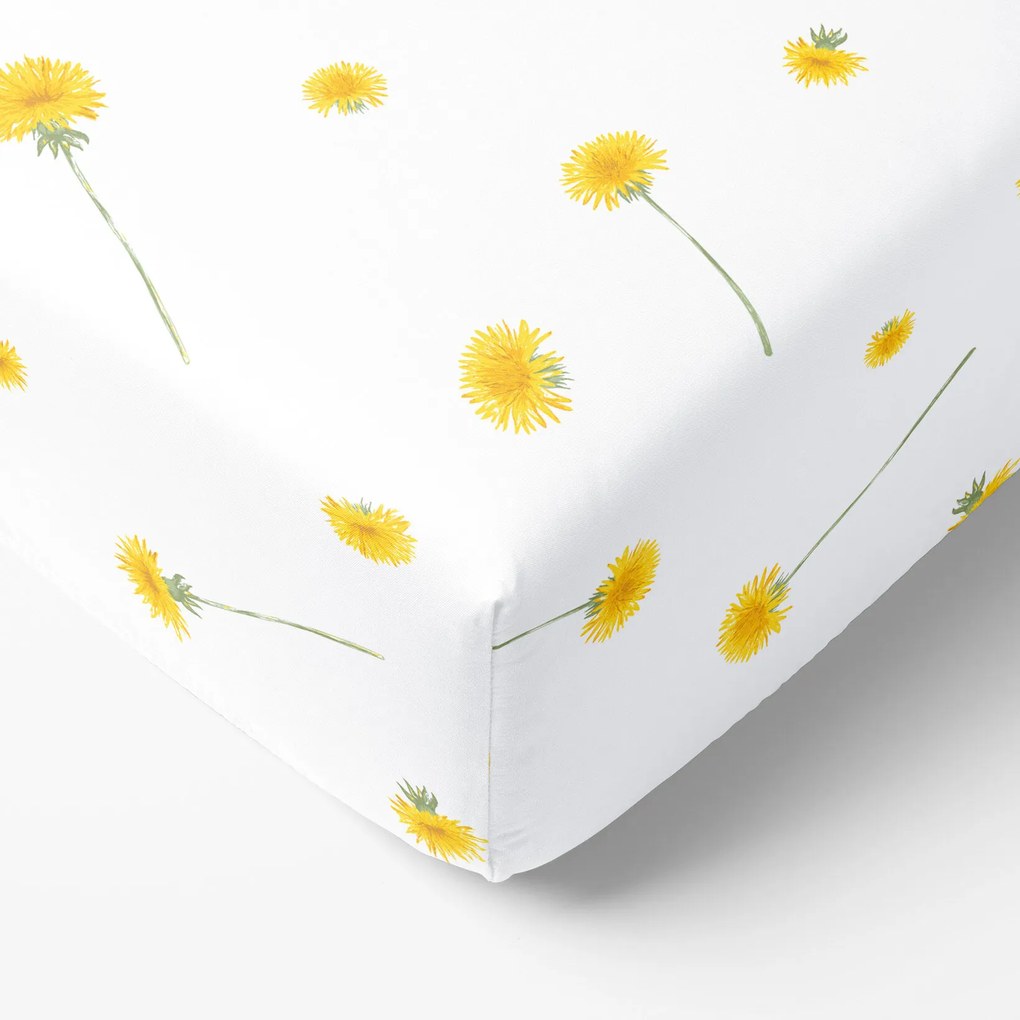 Goldea bavlnená napínacia plachta - púpavy 200 x 200 cm