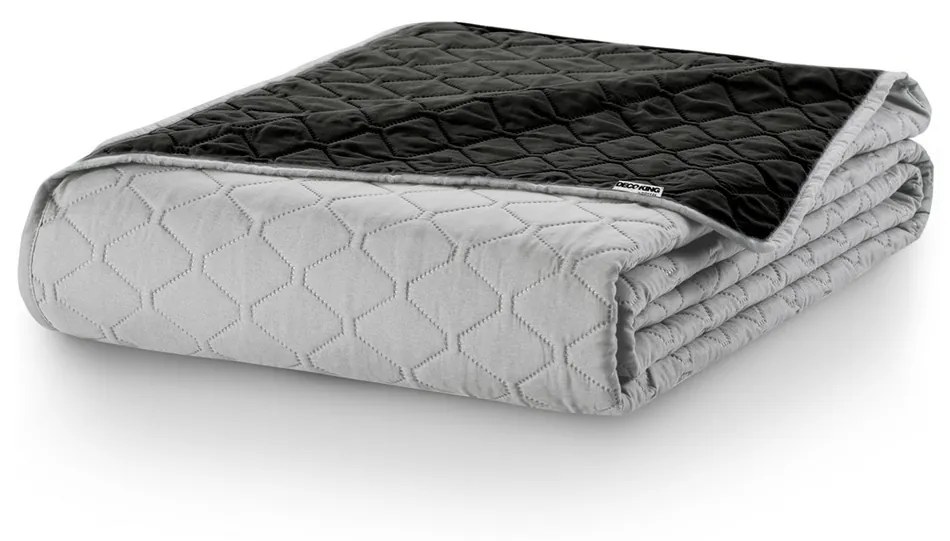 DecoKing Prehoz na posteľ Axel sivá/čierna, 170 x 210 cm, 170 x 210 cm