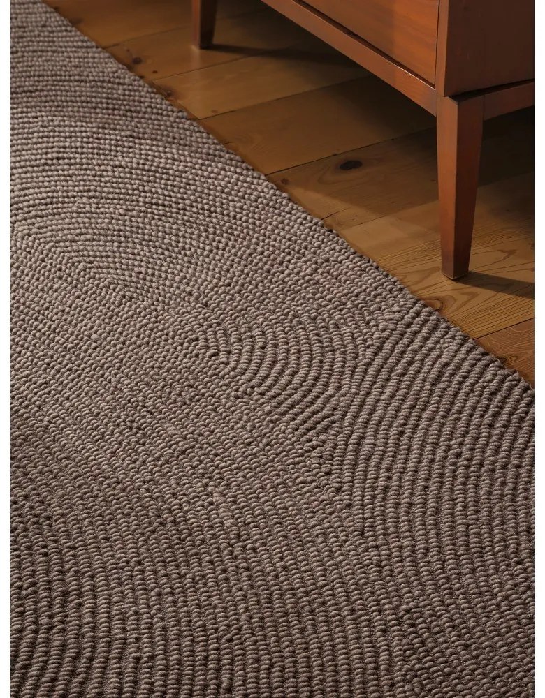 Ručne tkaný vlnený behúň taupe 80x300 cm Eleni Taupe – Hanse Home