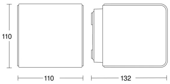 Steinel 079260-LED Vonkajšie nástenné svietidlo L835 C LED/9,1W/230V IP44 antracit