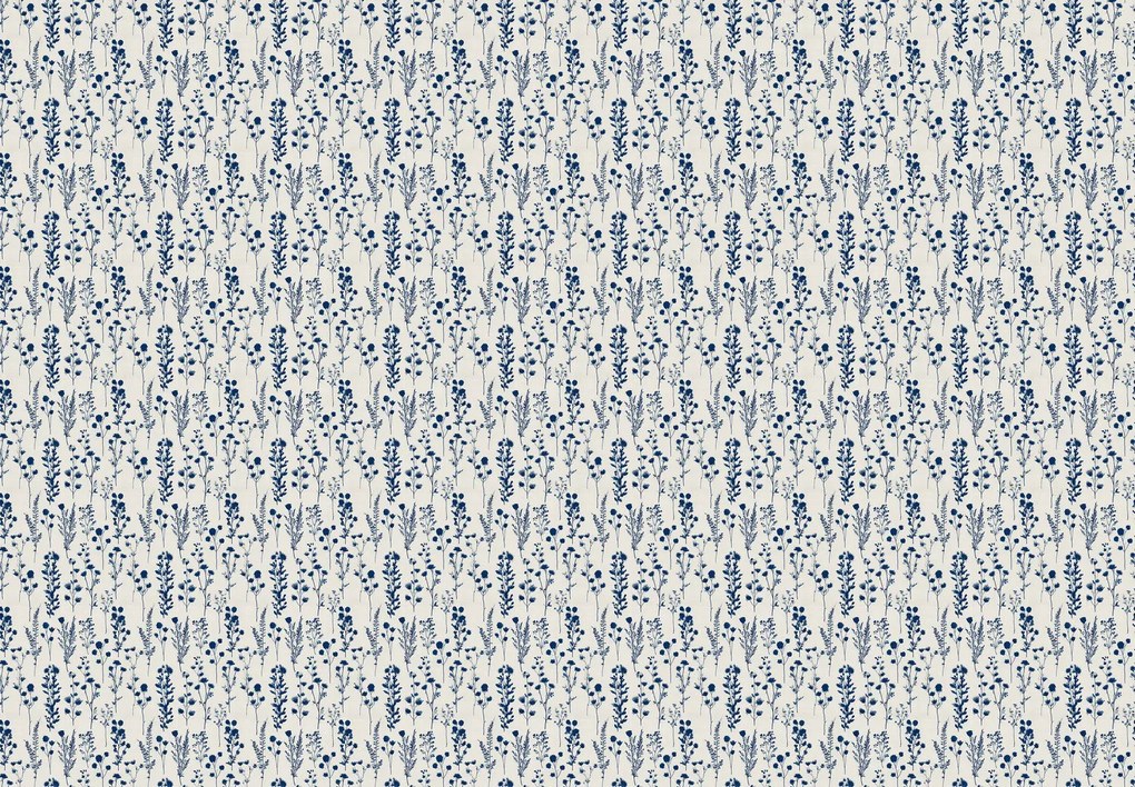 Fototapeta - Modré vzorované kvety (147x102 cm)
