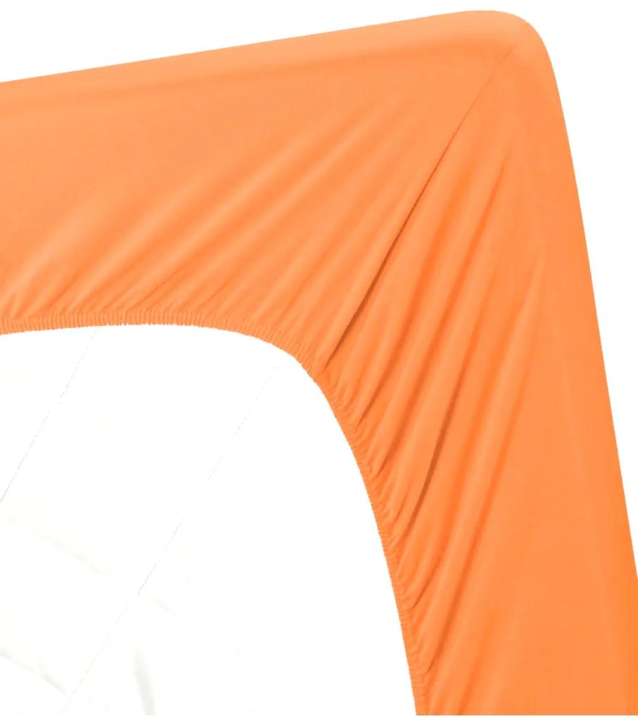 Posteľná plachta jersey oranžová TiaHome - 120x200cm