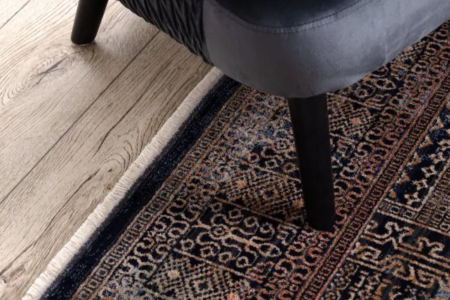 Koberec KESHAN, strapce 1251/53511 zlatý / modrý