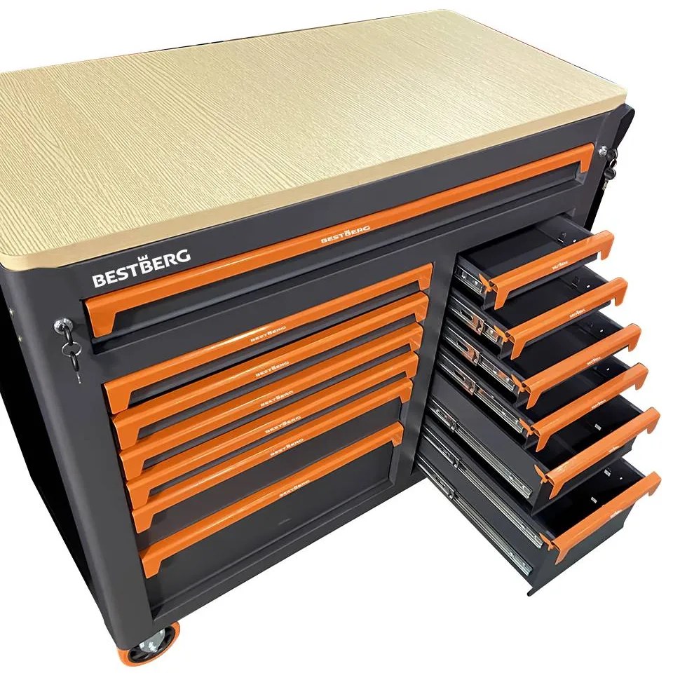 Kovový pojazdný dielenský vozík s 13 zásuvkami BestBerg BBTC-1301 / SPCC steel