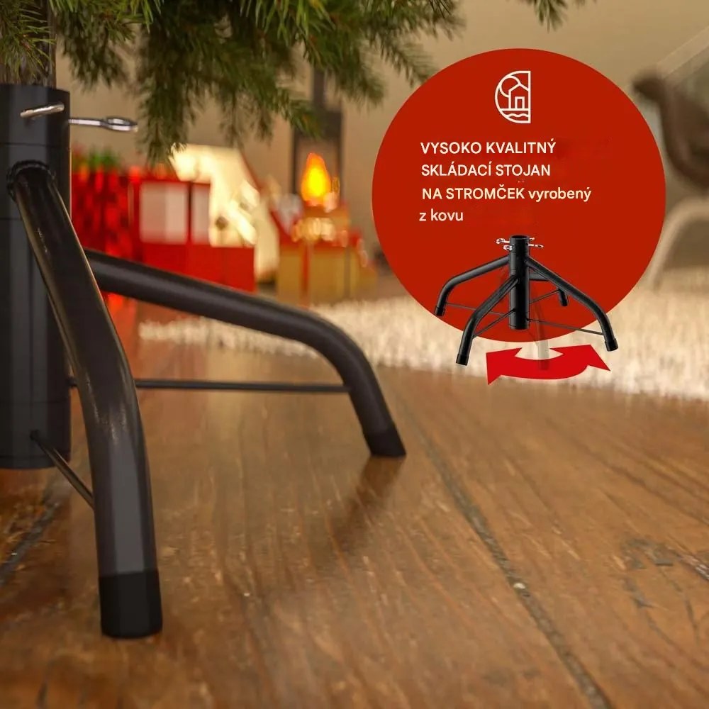 InternetovaZahrada Umelý vianočný stromček 180 cm + svetelná reťaz