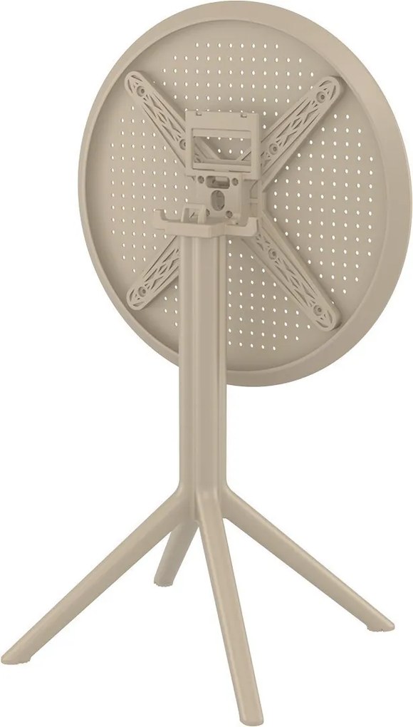 SKY FOLDING Ø60 sklopný záhradný stôl taupe
