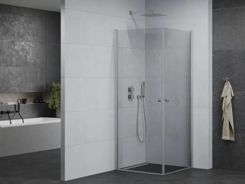 Mexen Pretoria DUO sprchovací kút 90x90cm, 6mm sklo, chrómový profil-číre sklo, 852-090-090-02-00