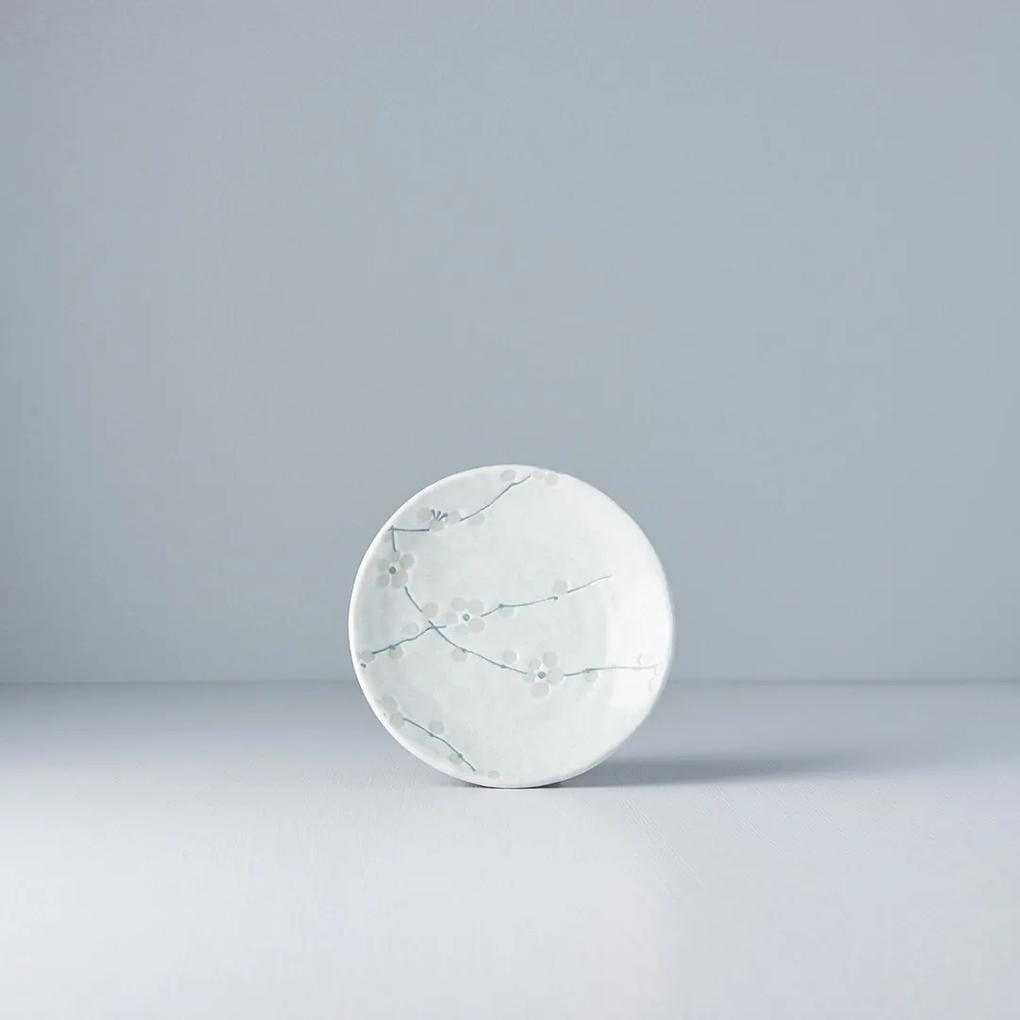 MADE IN JAPAN Malý okrúhly tanier White Blossom 13 cm 13,5 × 2,5 cm