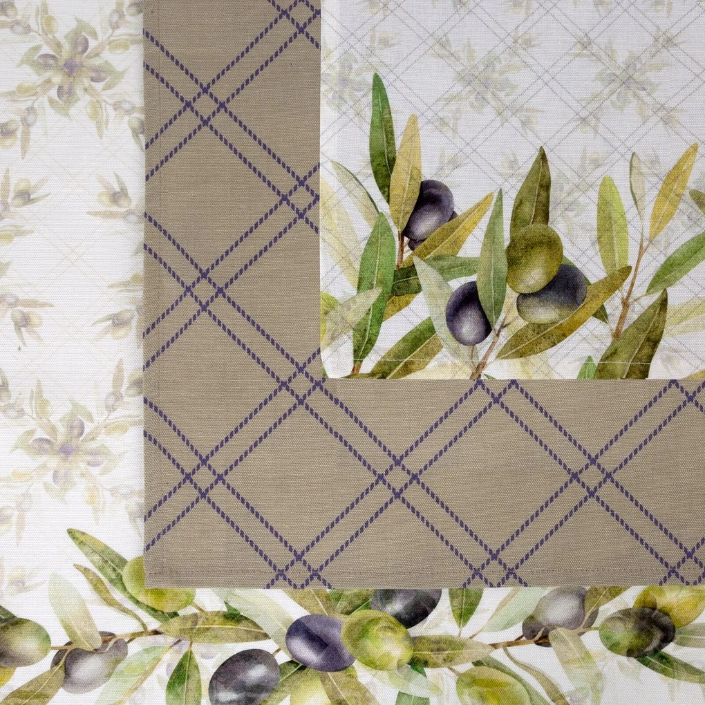 KUCHYNSKÉ UTIERKY OLIVE SADA 9 KS 50X75 CM VZOROVANÉ