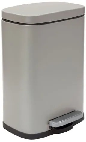Spirella pedálový odpadkový kôš AKIRA matná šedo-hnedá oceľ soft-close 12 L 10.21561